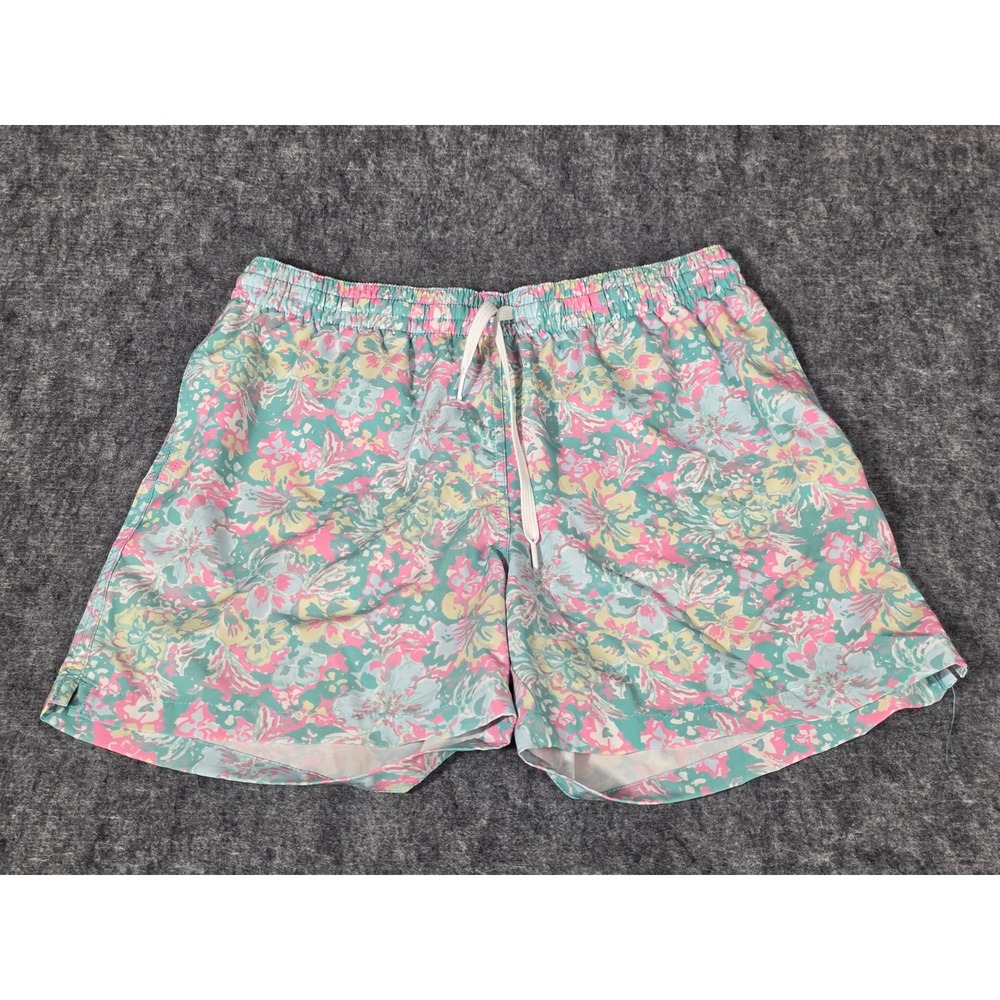 Chubbies Mens Swim Trunks Large 5.5" Inseam Multicolor Floral Tropical Print